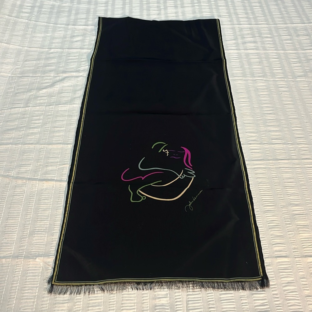 John Lennon Artwork scarf in black